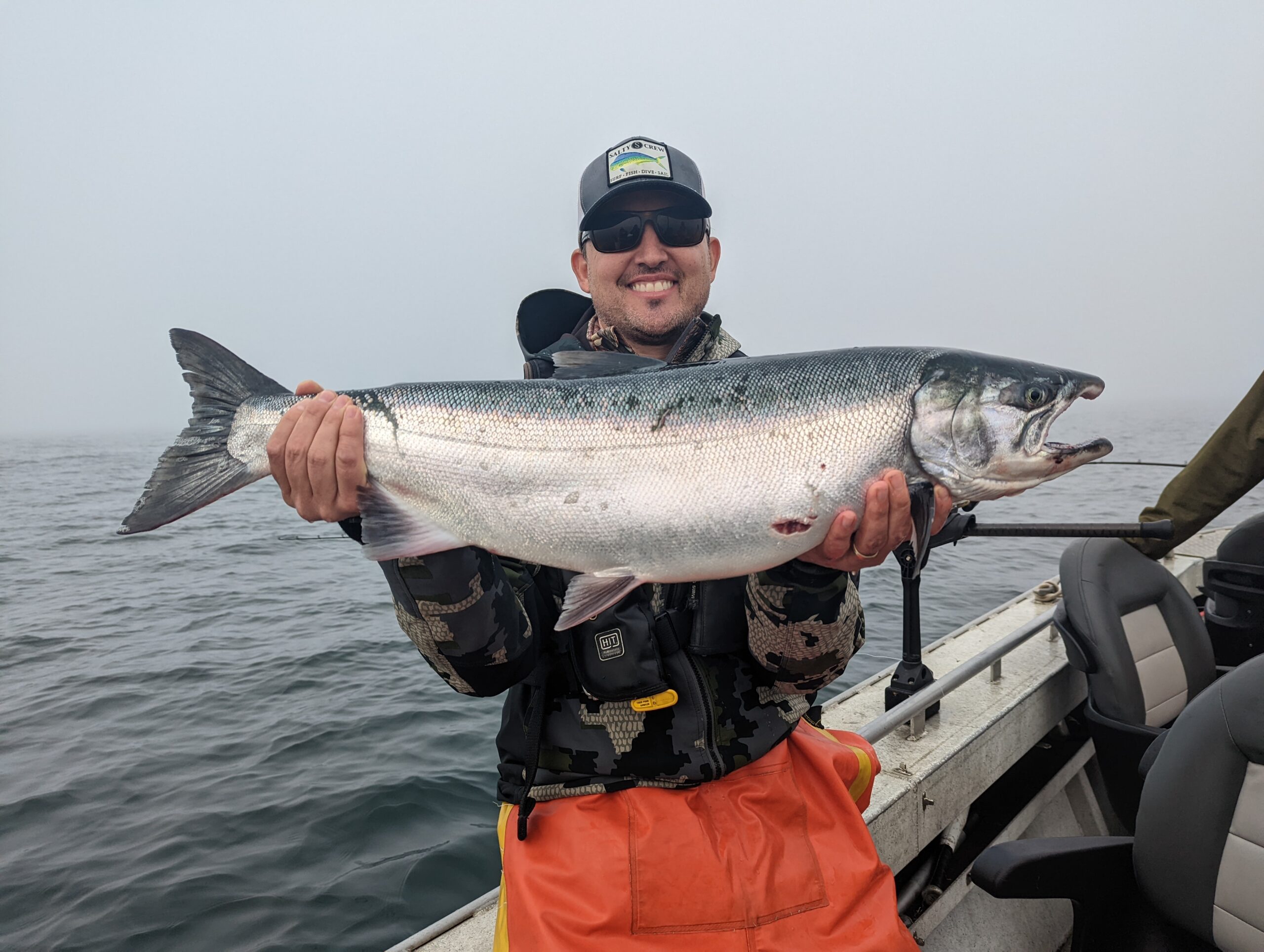 Spring salmon deep sea fishing charter