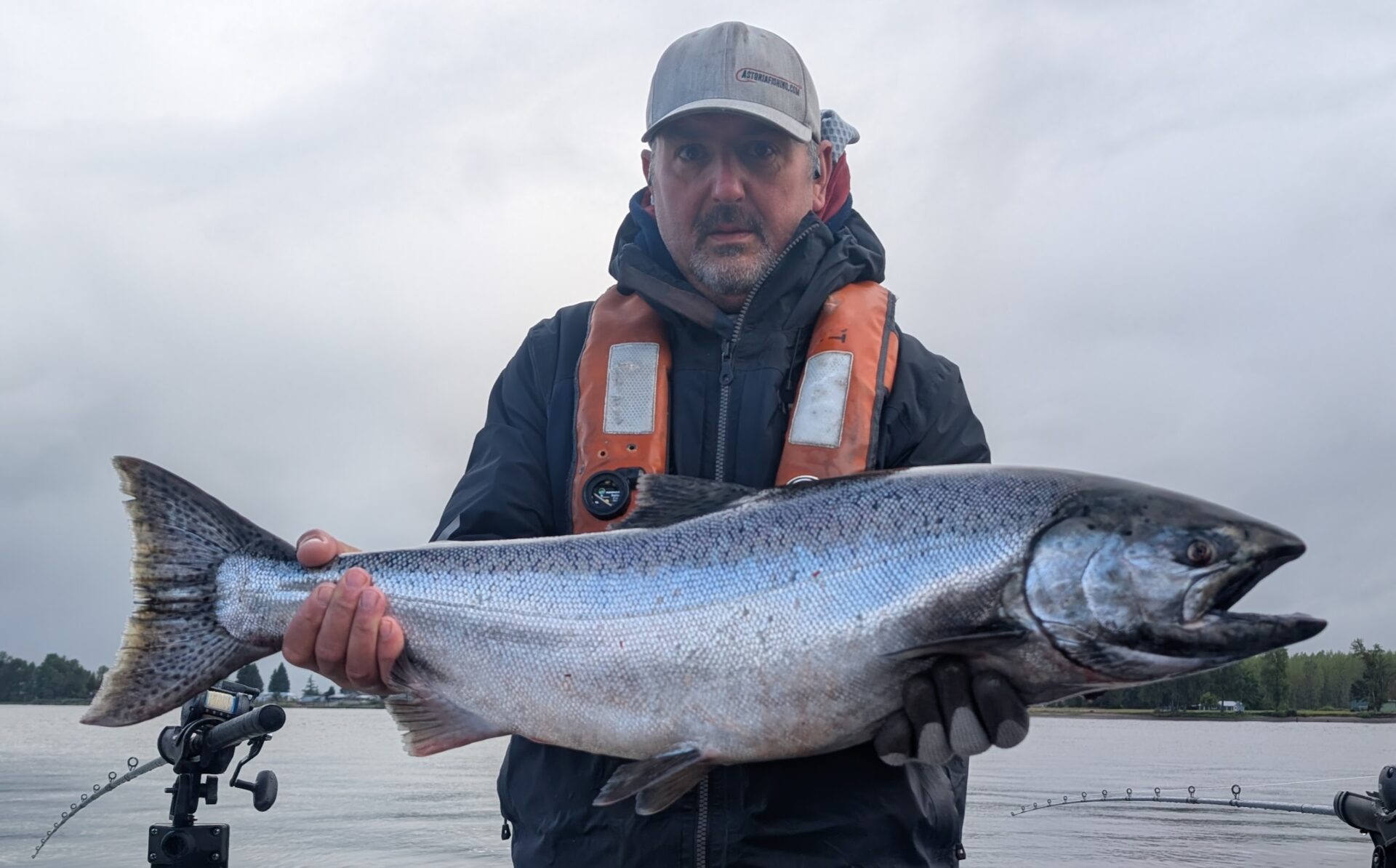 Salmon caught while fishing near Astoria Oregon