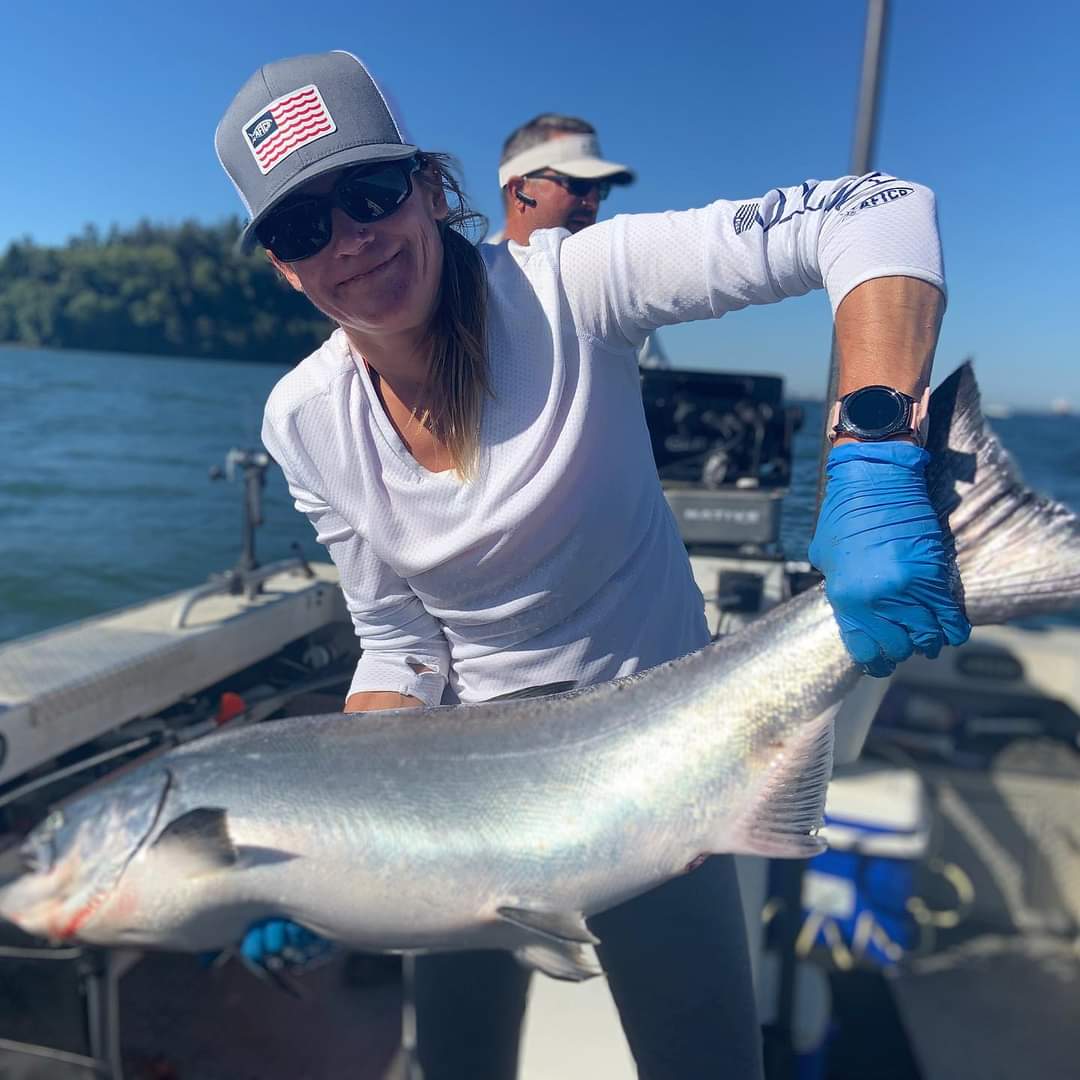 Salmon fishing near Astoria Oregon